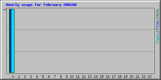 Hourly usage for February 200100