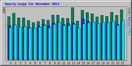 Hourly usage for November 2013