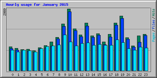 Hourly usage for January 2015